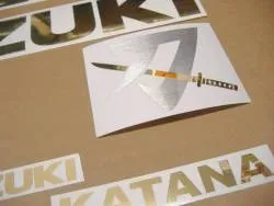 Chrome gold stickers for Suzuki Katana gsx-f