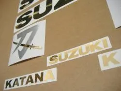 Chrome gold emblems for Suzuki Katana gsx-f