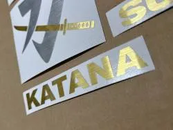 Brushed gold emblems for Suzuki Katana gsx-f
