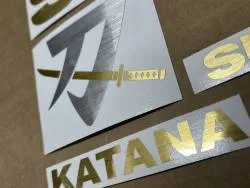 Brushed gold decals for for Suzuki Katana gsx-f