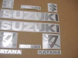 Brushed aluminium decals for for Suzuki Katana gsxf