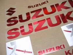 Red chrome decals for Suzuki Katana 100 and 1100