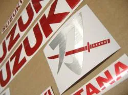 Cherry red emblems for Suzuki Katana gsx-f