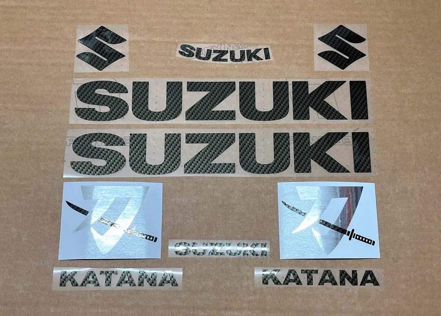 Carbon fiber decals for Suzuki Katana gsxf