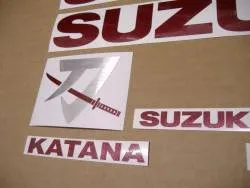 Burgundy red stickers for Suzuki Katana gsxf