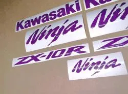 Purple logo decals for Kawasaki ZX-10R ninja