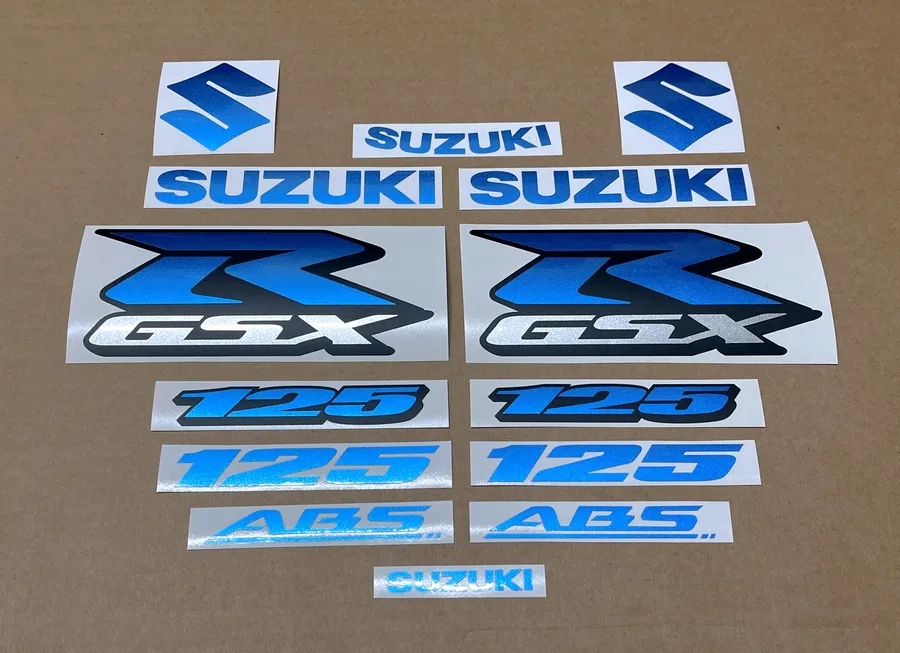 Blue metallic decals for Suzuki GSXR 125