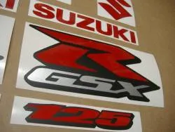 Reflective red sticker set for Suzuki GSX-R 125 cc