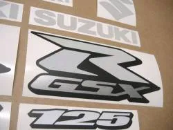 White reflective stickers for Suzuki GSXR 125