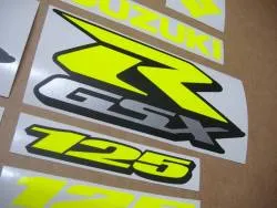 Signal yellow emblems for Suzuki GSXR 125