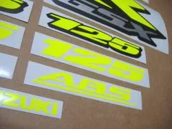 Neon yellow stickers for Suzuki GSXR 125