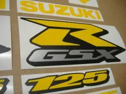 Yellow custom stickers for Suzuki GSXR 125