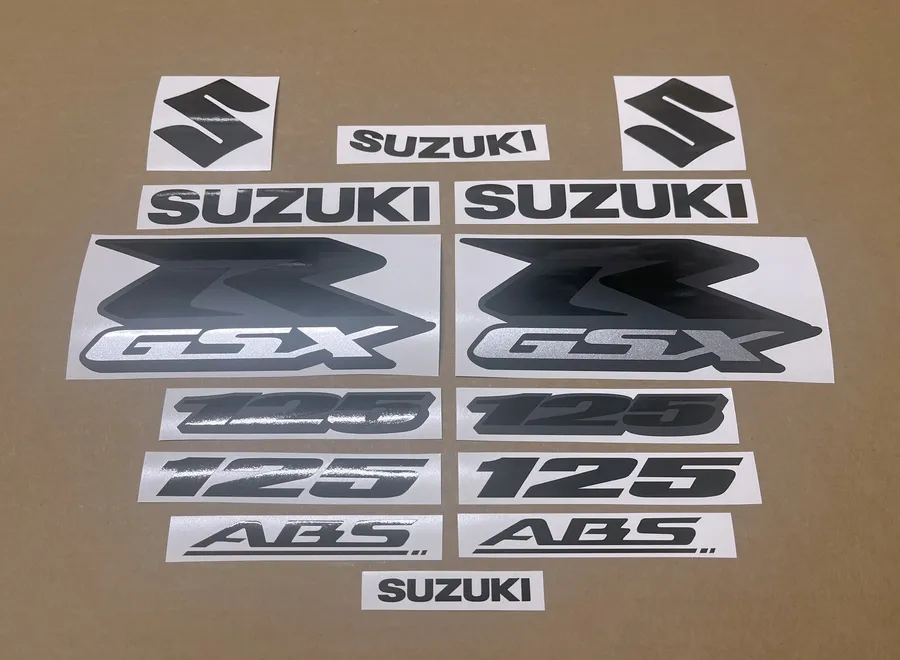 Black stealth stickers for Suzuki GSXR 125