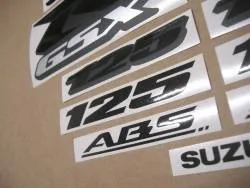 Black stealth graphics for Suzuki GSXR 125
