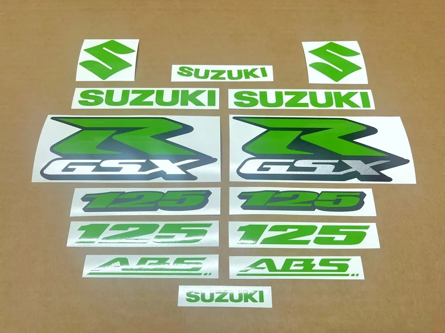 Lime green decals for Suzuki GSXR 125