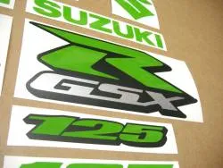 Lime green stickers for Suzuki GSXR 125