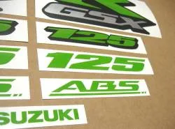 Poison green emblems for Suzuki GSXR 125