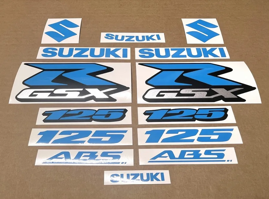 Light blue decals for Suzuki GSXR 125