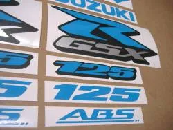 Sky light blue emblems for Suzuki GSXR 125