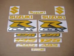 Reflective yellow graphics for Suzuki GSXR 125
