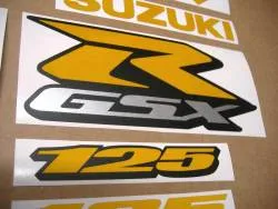 Reflective yellow stickers for Suzuki GSXR 125