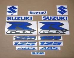 Reflective blue decals for Suzuki GSXR 125