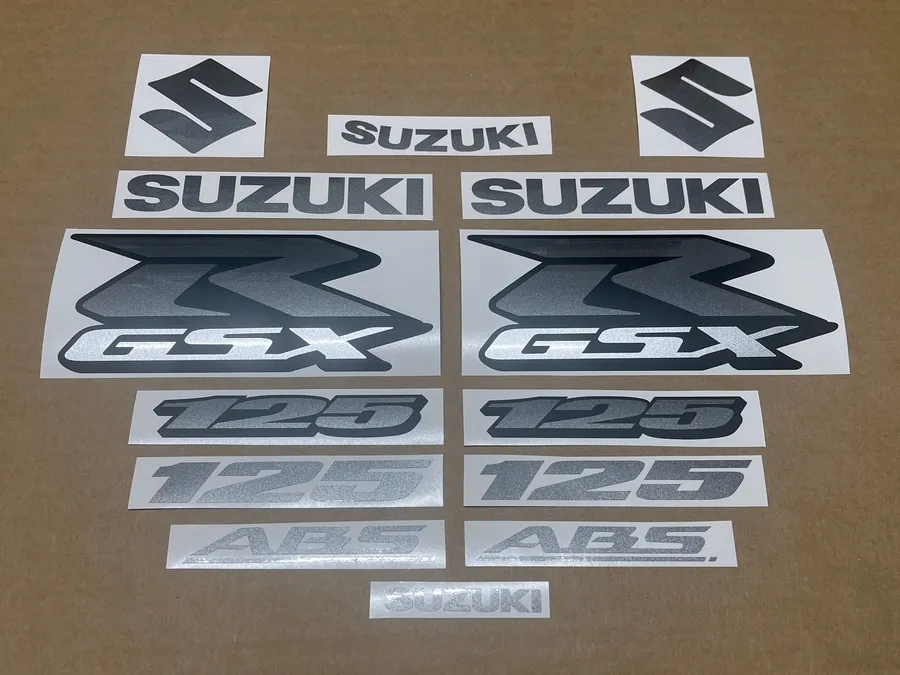 Graphite grey decals for Suzuki GSXR 125