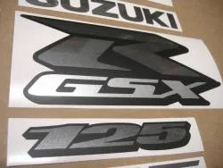 Graphite grey stickers for Suzuki GSXR 125