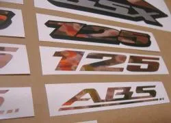 Rose gold chrome decals for Suzuki GSXR 125