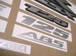Matte silver grey emblems for Suzuki GSXR 125