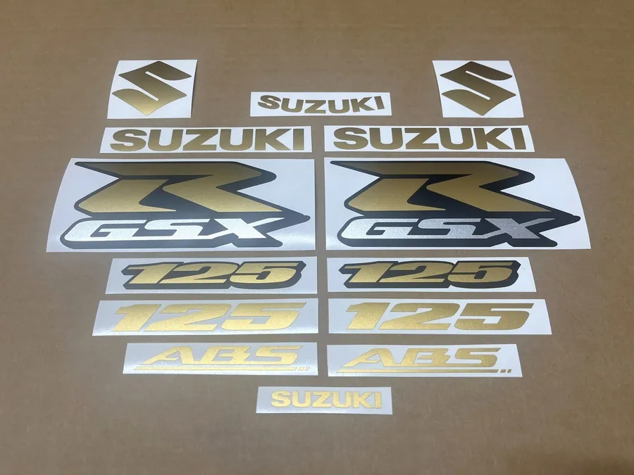 Matte gold decals for Suzuki GSXR 125