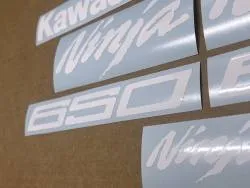White color emblems for Kawasaki ninja 650 cc