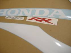 Honda CBR 600RR 2007 blue adhesives set