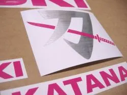 Hot pink emblems set for Suzuki Katana gsxf