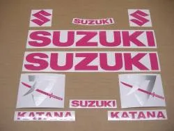 Hot pink decals for Suzuki Katana gsxf 1000