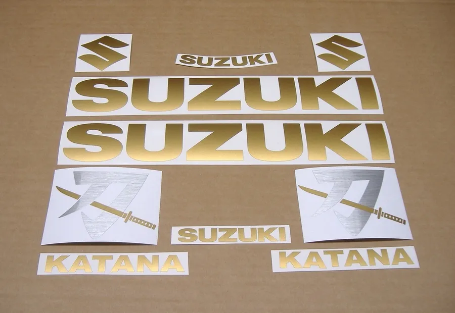 Gold matte decals for Suzuki Katana gsxf 1000