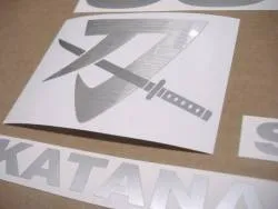 Grey matte emblems set for Suzuki Katana gsxf