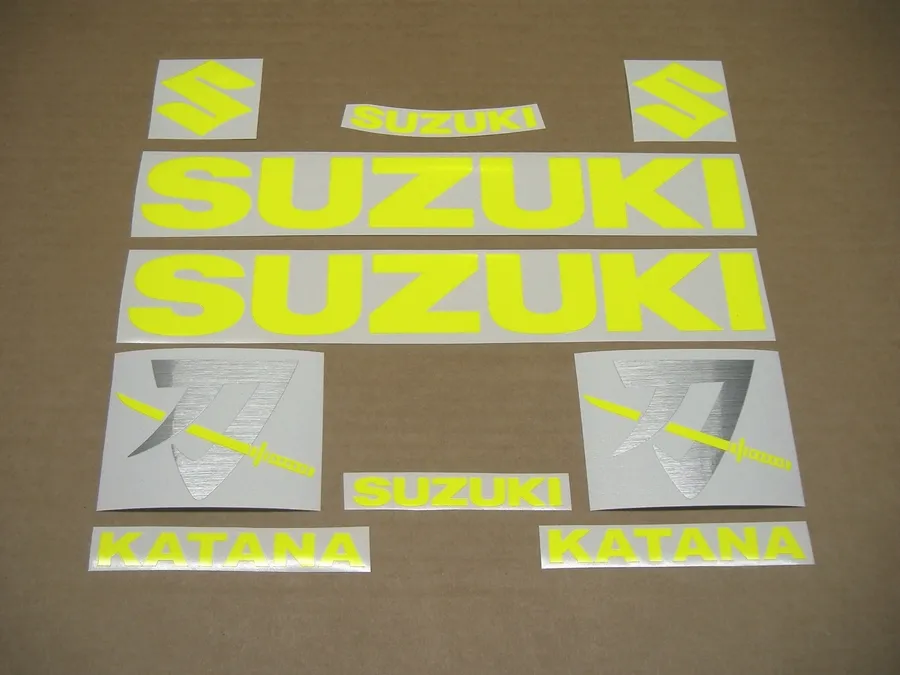 Neon yellow decals for Suzuki Katana gsxf