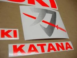 Neon red decals for Suzuki Katana gsxf
