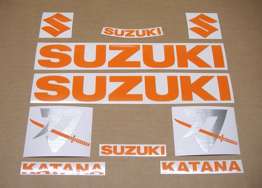 Orange color decals for Suzuki Katana
