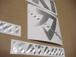 Silver carbon fiber stickers for Suzuki Katana