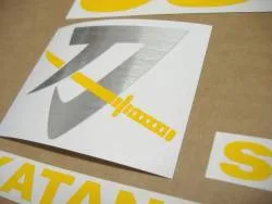 Yellow custom stickers for Suzuki Katana