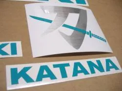 Teal green custom emblems for Suzuki Katana gsxf