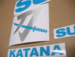 Sky blue custom stickers for Suzuki Katana