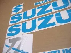 Sky blue custom decals for Suzuki Katana