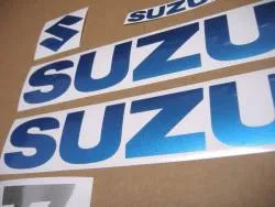 Blue pearl logo decals for Suzuki Katana