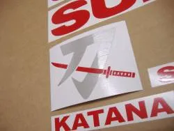 Red color decals for Suzuki Katana gsxf