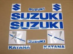 Blue reflective stickers for Suzuki Katana