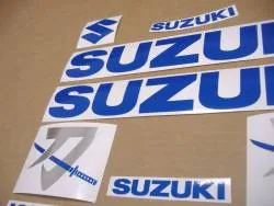 Blue reflective graphics for Suzuki Katana