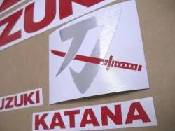 Red reflective graphics for Suzuki Katana